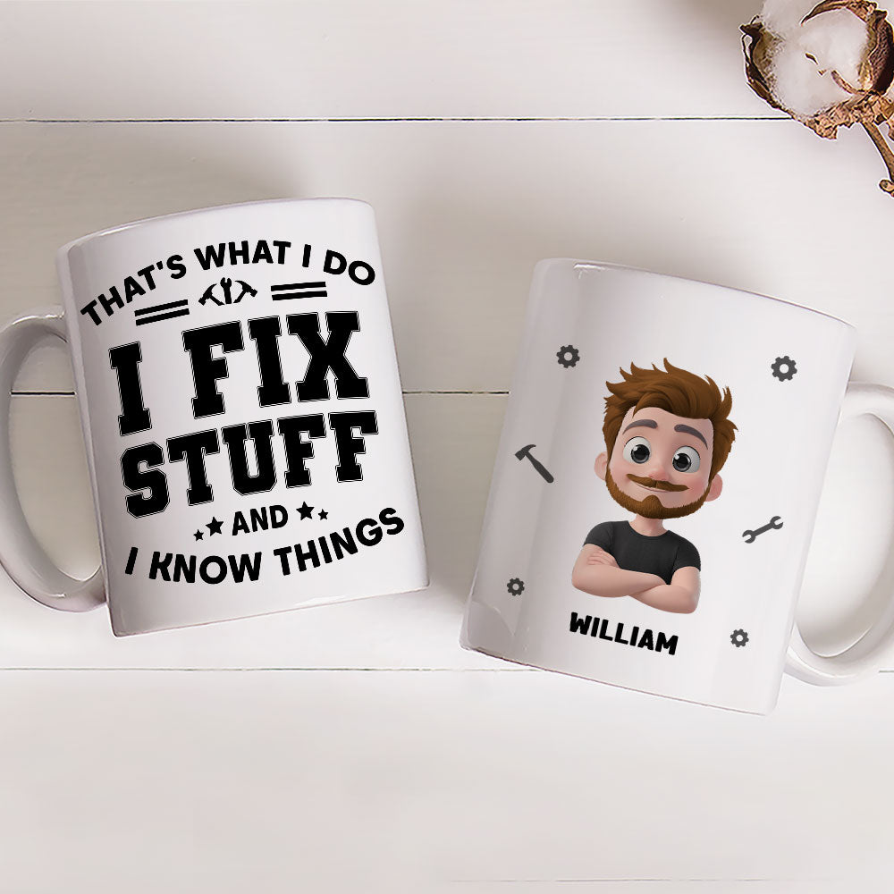 Custom Father's Day, Special Gift for Dad & Grandpa • What I Do - Personalized Coffee Mug