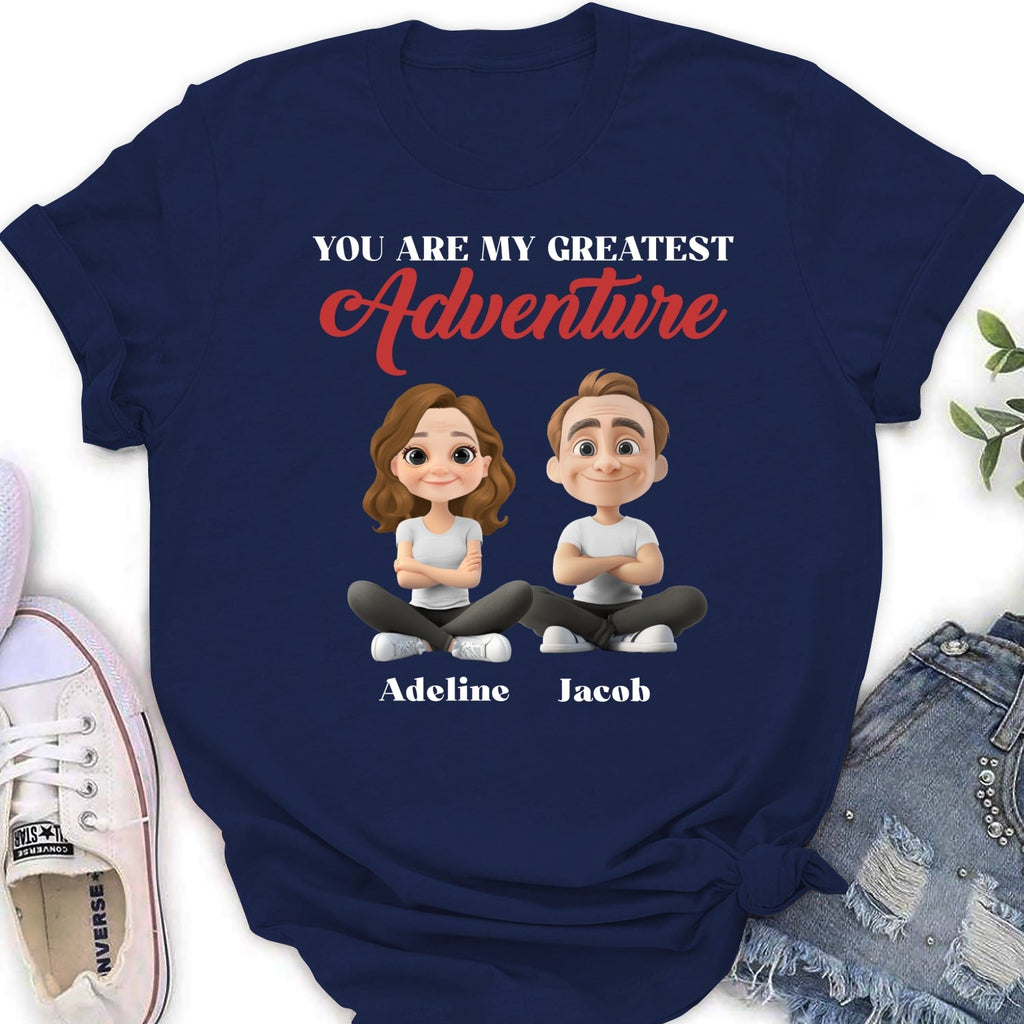 Custom Christmas Anniversary Keepsake Gifts For Husband • My Greatest Adventure - Personalized Shirt