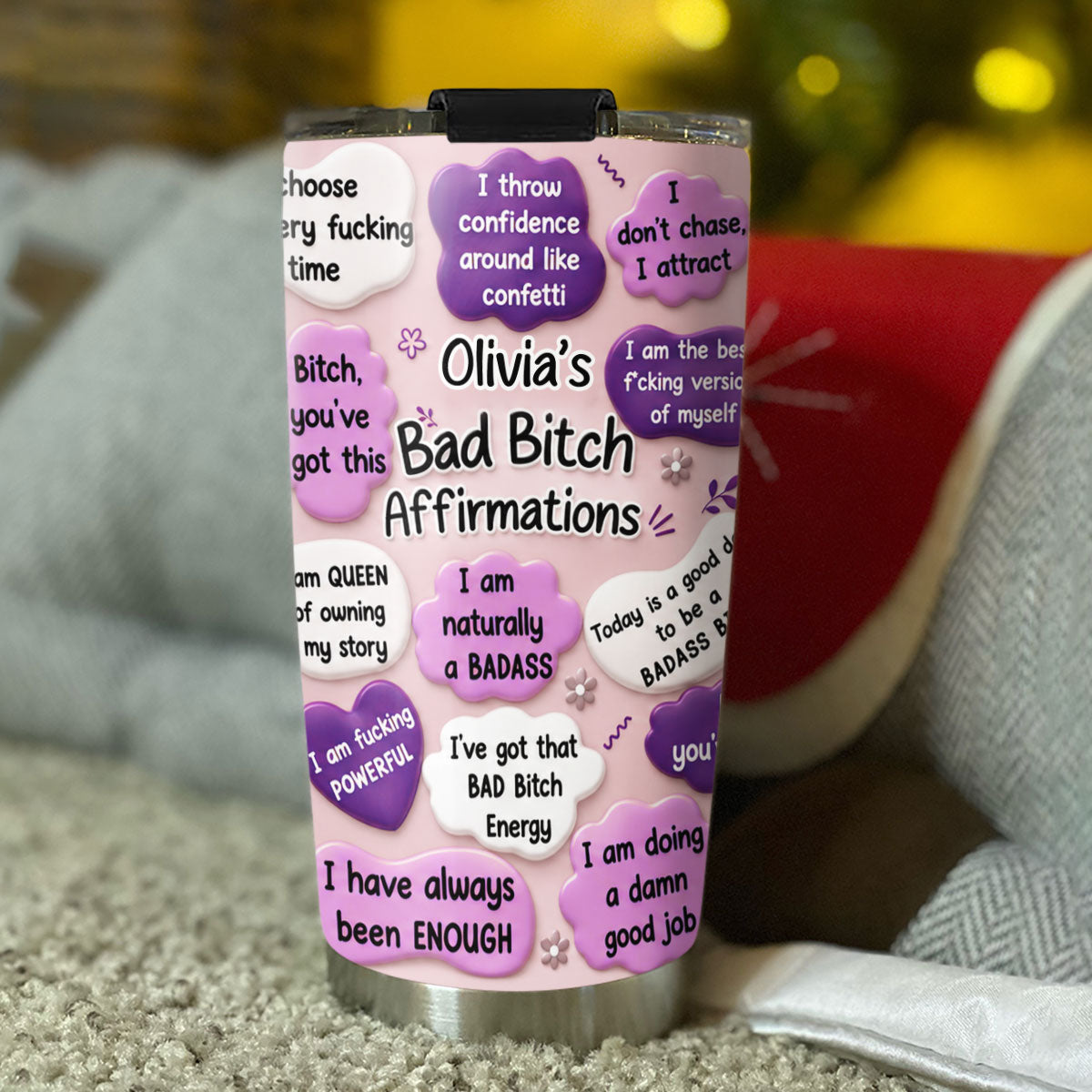 I Am Naturally A Badass - Personalized Tumbler