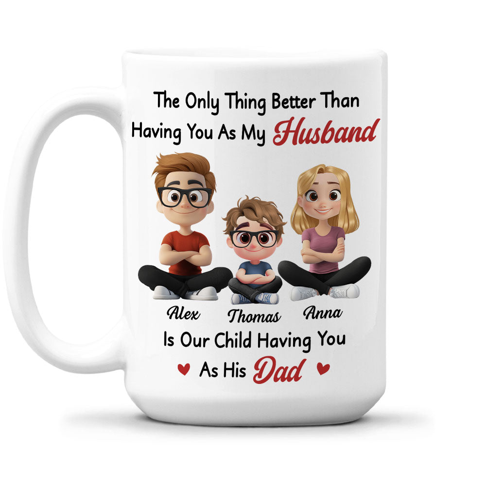 Custom Anniversary Keepsake Gifts For Couple • Having You As My Husband 2 - Personalized Coffee Mug