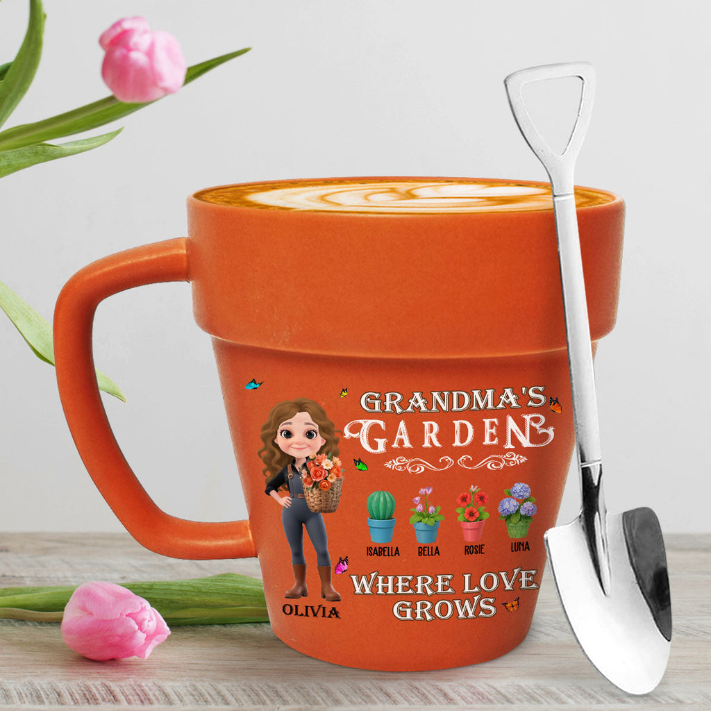 Custom Christmas & Birthday Keepsake Gift • Where Love Grows - Personalized Plant Pot Mug