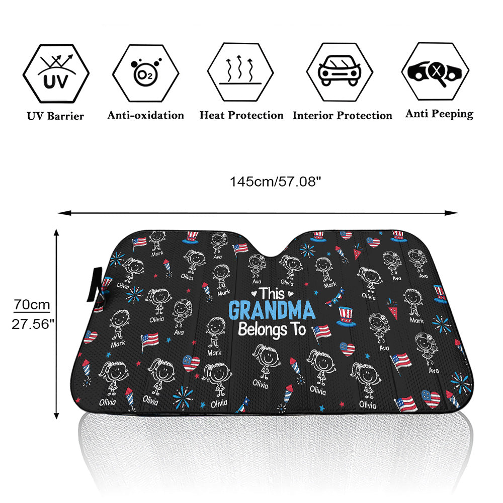 Papa America - Personalized Car Sunshade