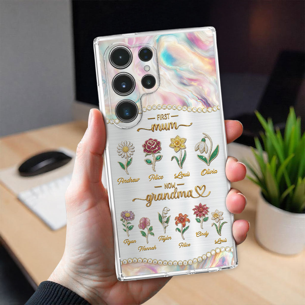 First Mom Now Grandma 2 - Personalized 3D Inflated Effect Phone Case