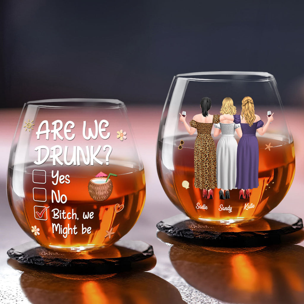 Drink Besties - Personalized Wine Glass