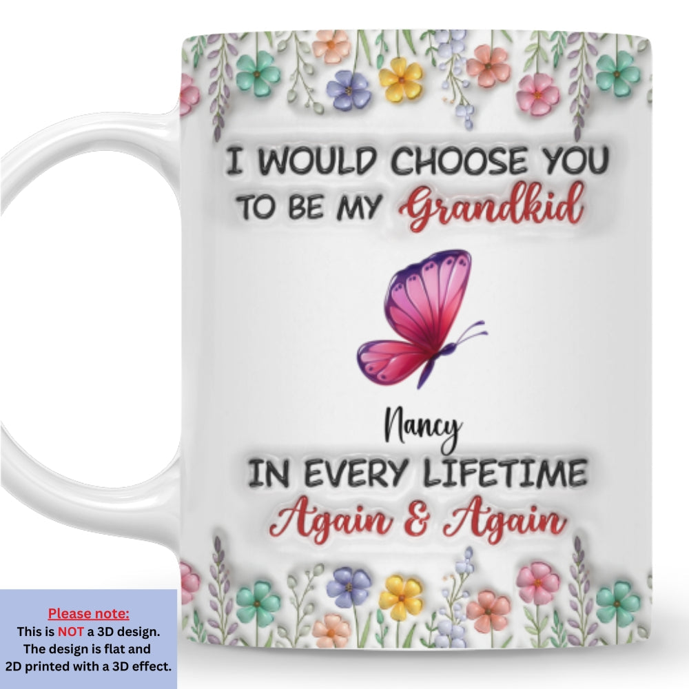 Custom Christmas & Birthday Gift For Grandma • Choose They To Be My Grandkids - Personalized 3D Inflated Effect Mug