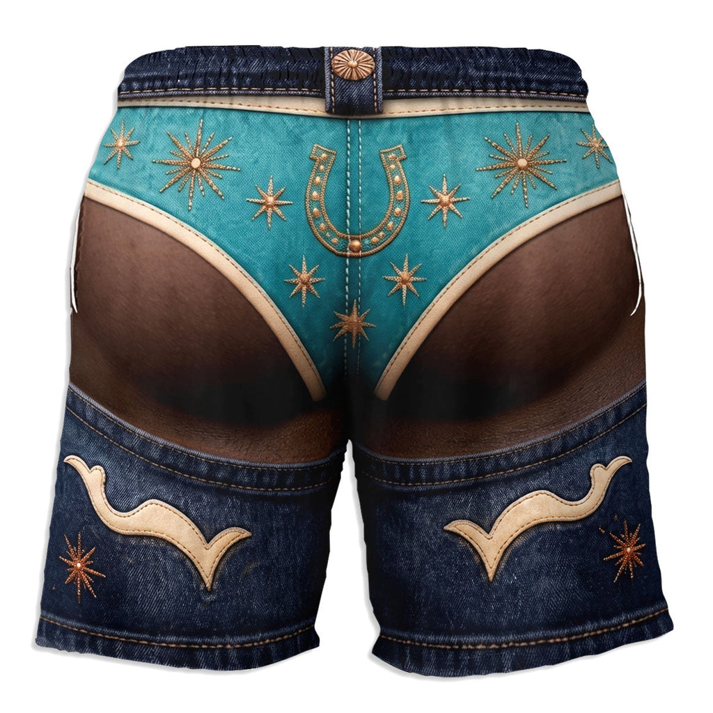 Custom Funny 3D Body Swim Trunks for Men, Birthday Summer Gift • Old But Gold - Personalized Beach Shorts
