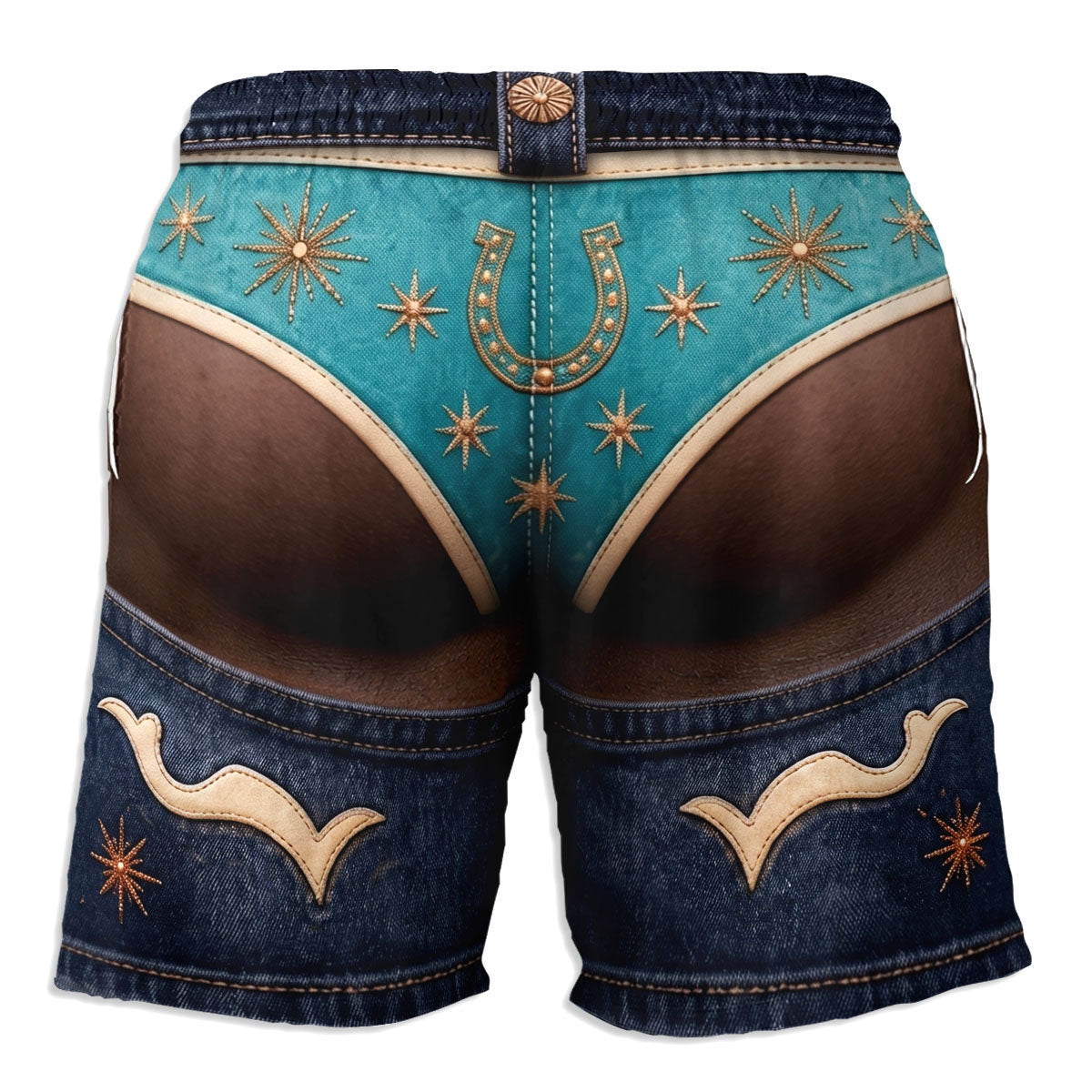 Custom Funny 3D Body Swim Trunks for Men, Birthday Summer Gift • Old But Gold - Personalized Beach Shorts
