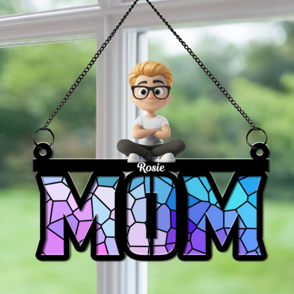 Custom Hanging Decor for Mom Daughter, Mother's Day Gifts • Mother Is Our Sunshine - Personalized Suncatcher