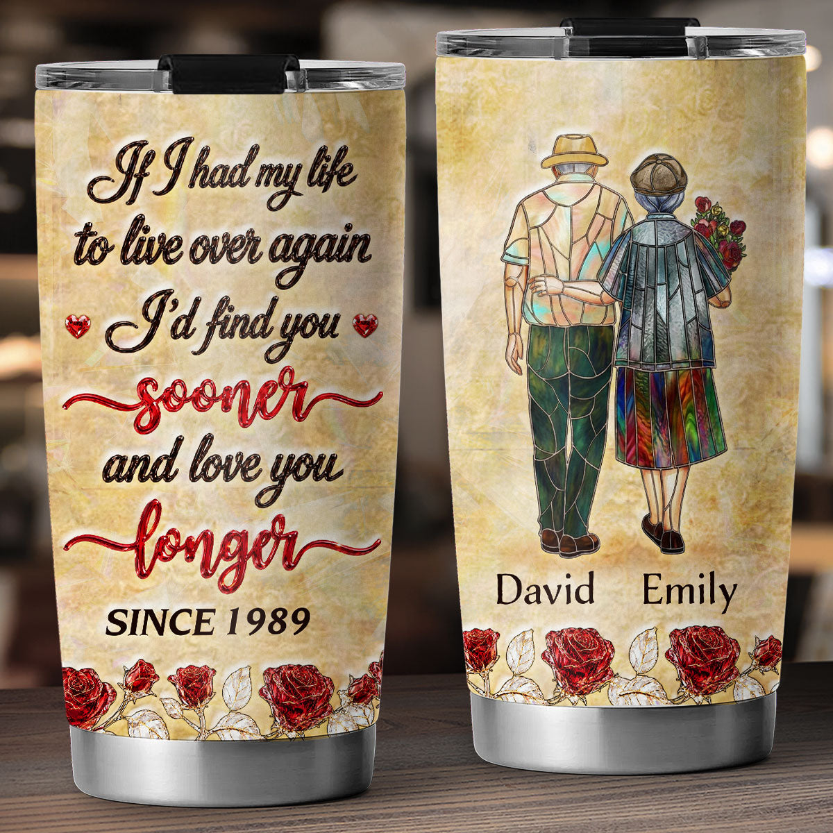 Custom Christmas Anniversary Gifts For Wife • My Life - Personalized 3D Effect Tumbler