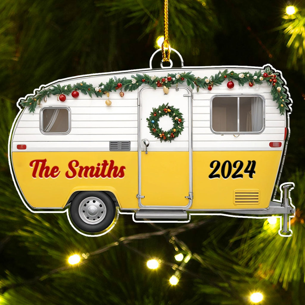 Custom Keepsake Christmas Ornament •  Our Camper - Personalized Acrylic Ornament