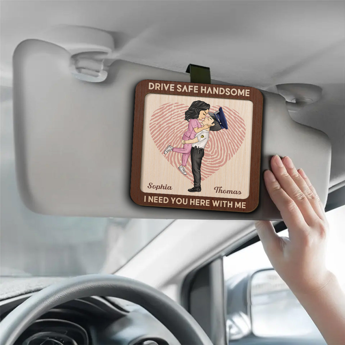 Loving You - Personalized Car Visor Clip