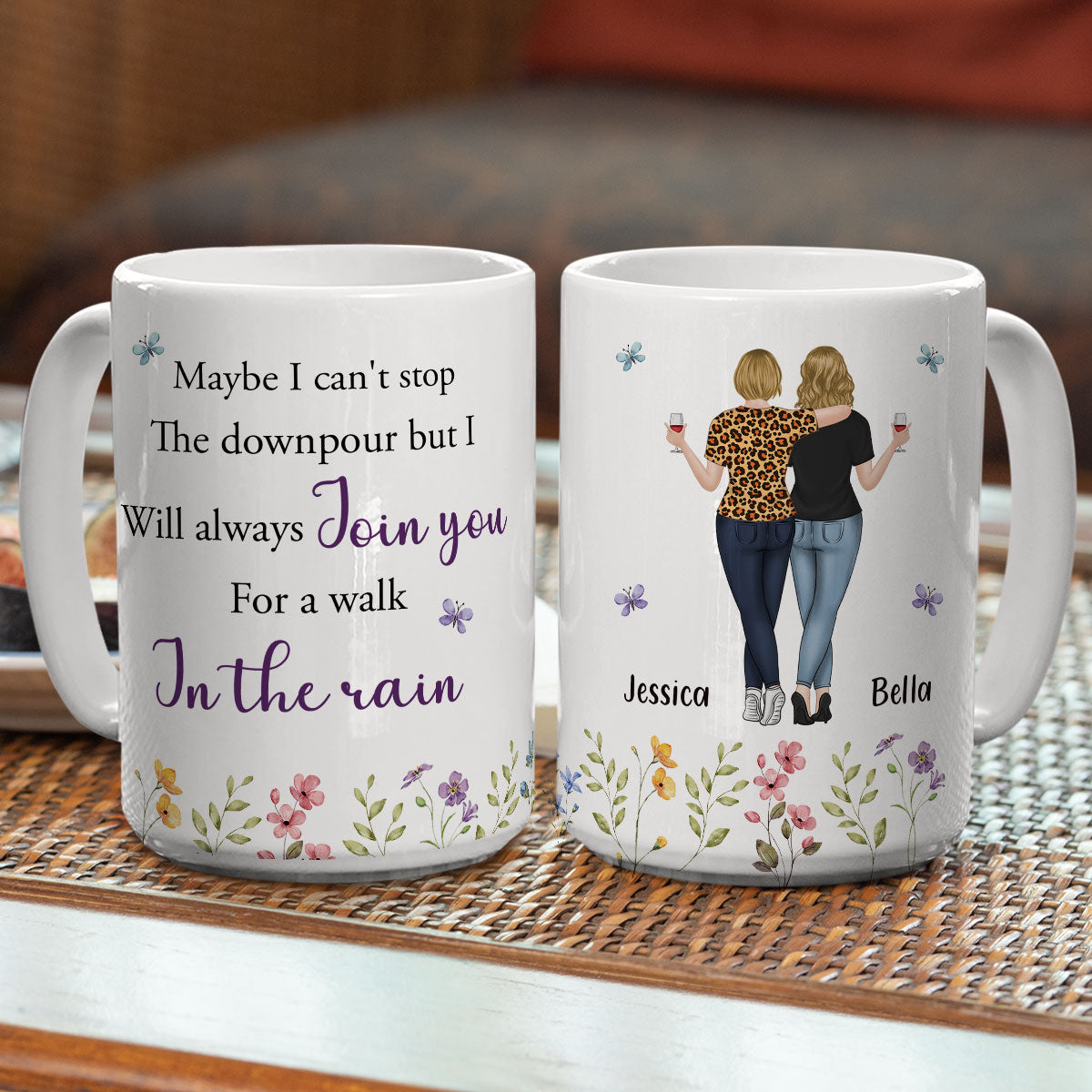 Custom Best Friend, Christmas & Birthday Friendship Keepsake Gift • Join You For A Walk - Personalized Coffee Mug