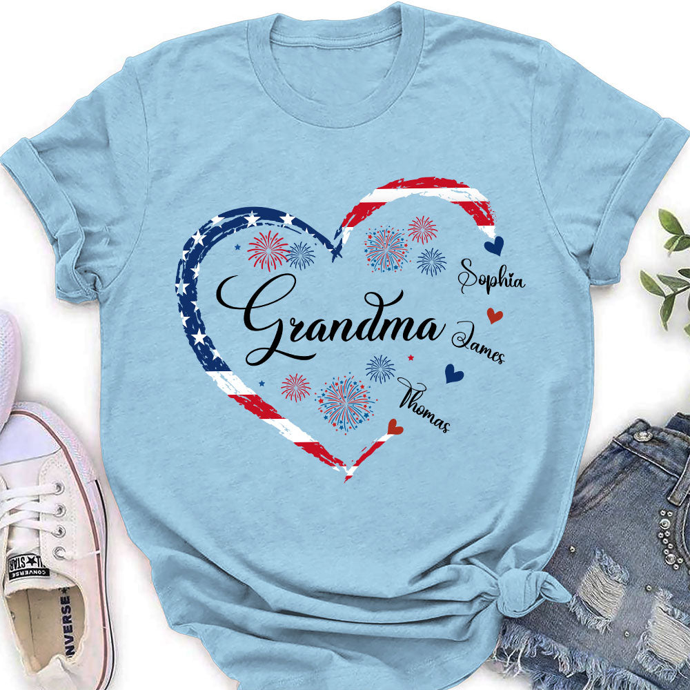 Custom Christmas & Birthday Gift for Grandma • Love Being Grandma 4th Of July - Personalized Shirt