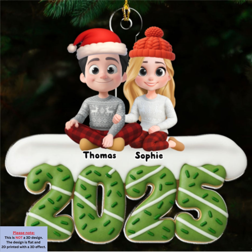 Custom Family Ornament, Christmas Gift for Family Members •  Happiness Baked At Home - Personalized Acrylic Ornament