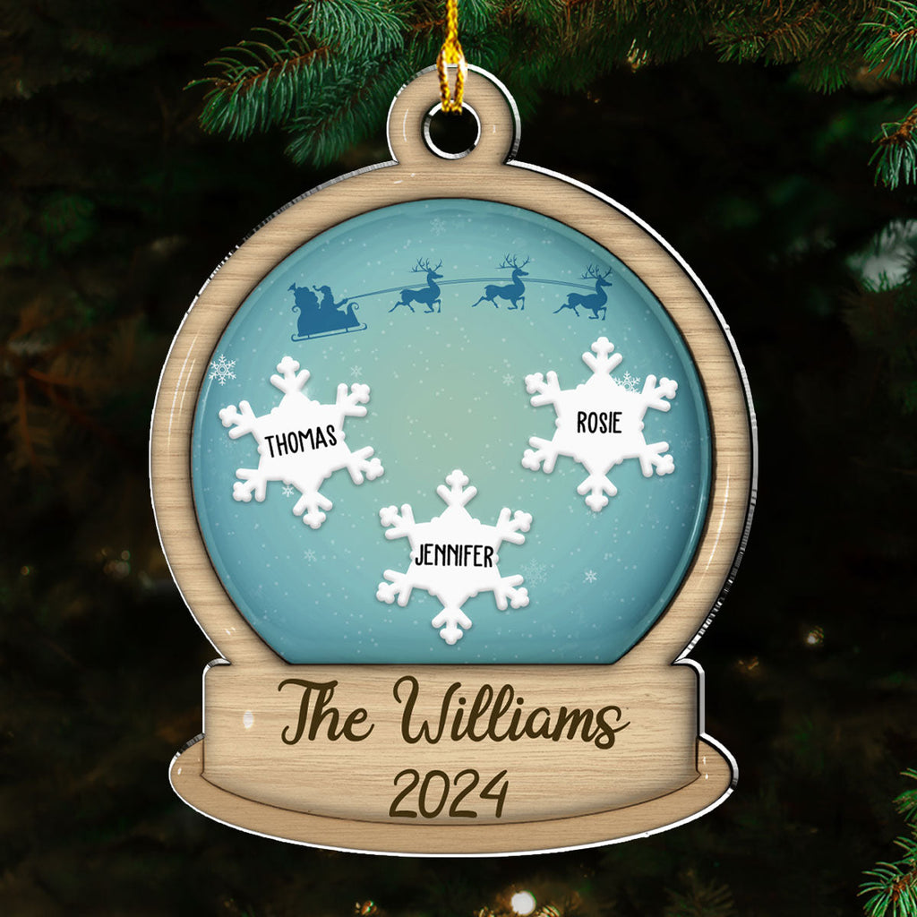 Custom Family Ornament, Christmas Gift for Family Members •  The Family 2024 - Personalized 3D Inflated Effect Acrylic Ornament