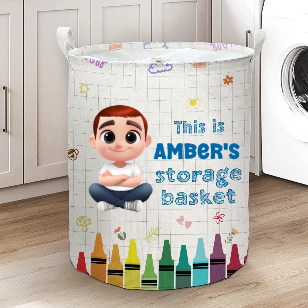 Kids Storage Basket - Personalized Basket