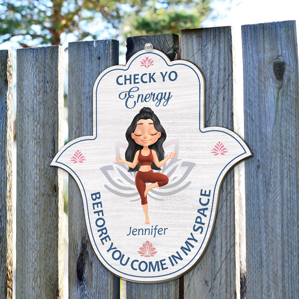 Custom Home & Wall Decor, Birthday & Christmas Gift • Check Your Energy - Personalized Wood Sign
