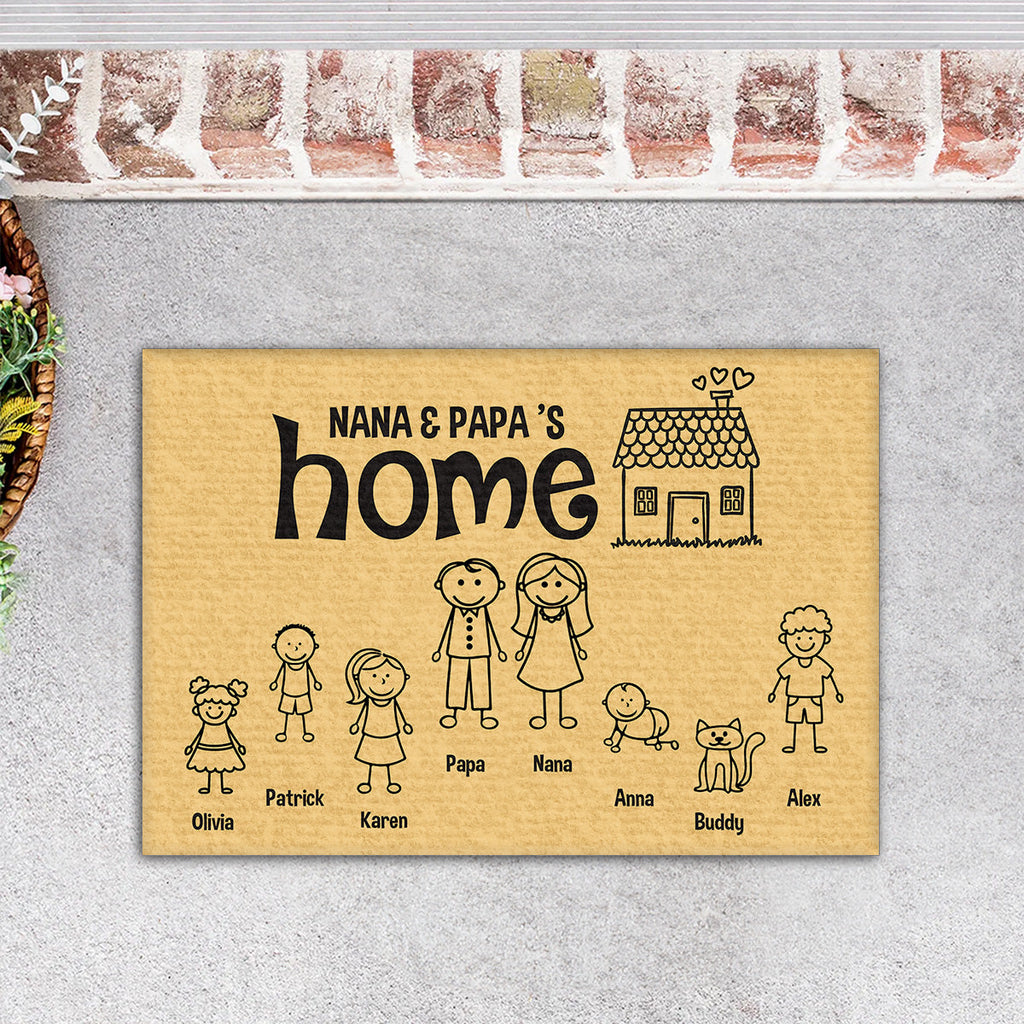 There Is No Place Like - Personalized Doormat