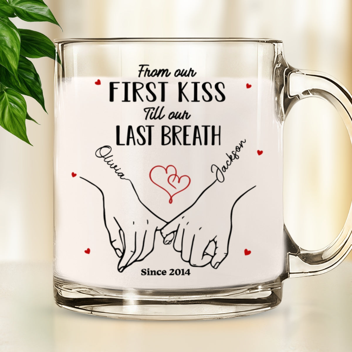 Custom Anniversary Keepsake Gifts For Couple • You And Me - Personalized Glass Mug