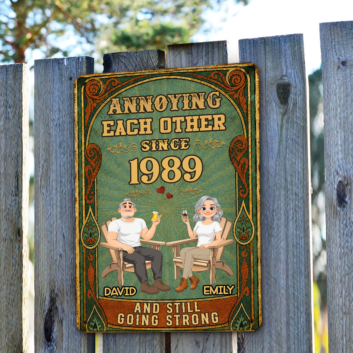 Custom Couple Anniversary Wall Decor Keepsake Gift • Love Till The End - Personalized Metal Sign