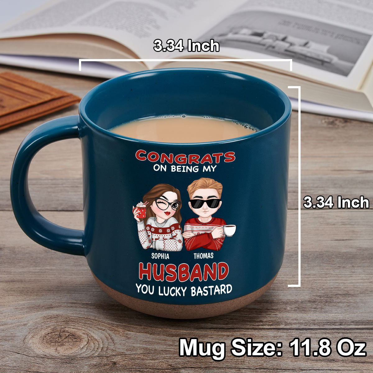 Custom Anniversary Keepsake Gifts For Couple • Love You Then - Personalized Pottery Mug
