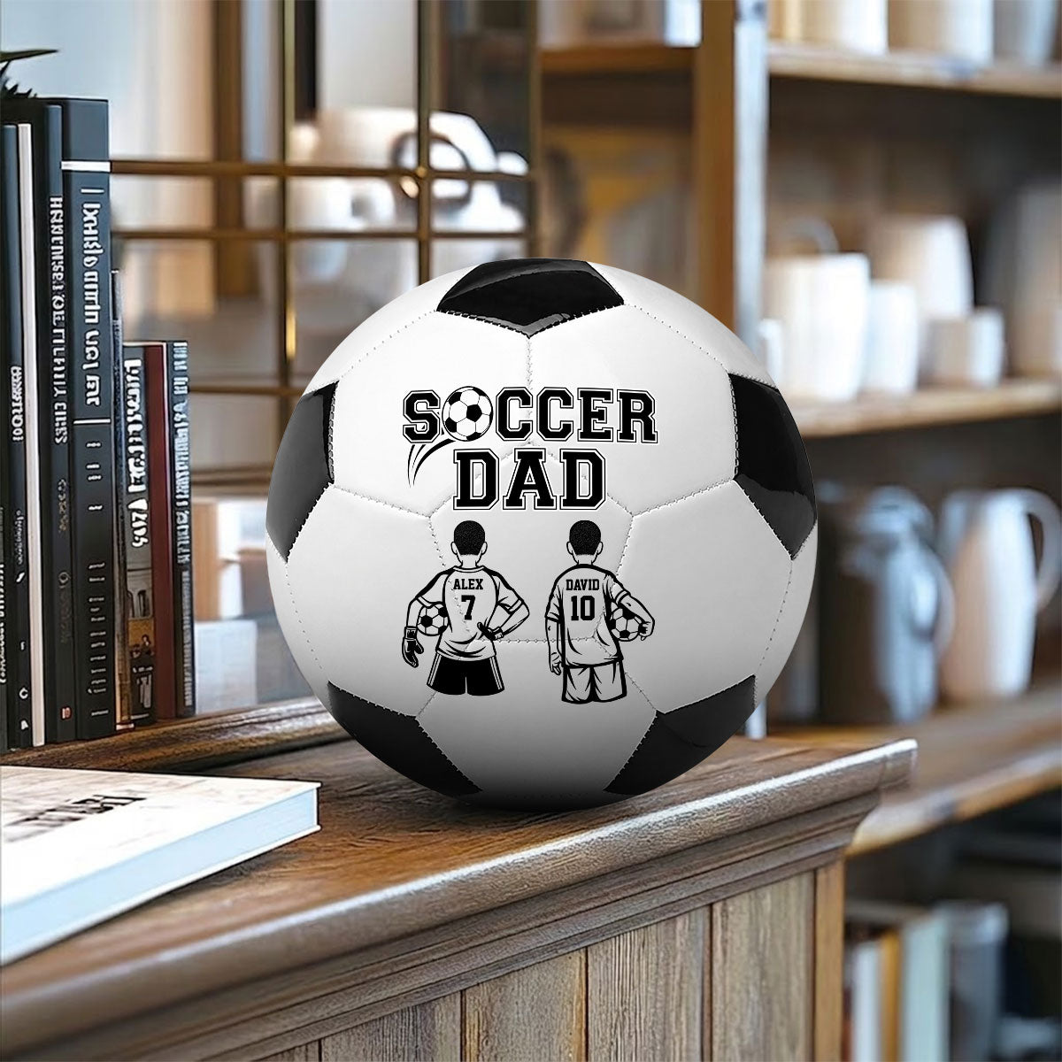 Daddy And Soccer - Personalized Soccer Ball