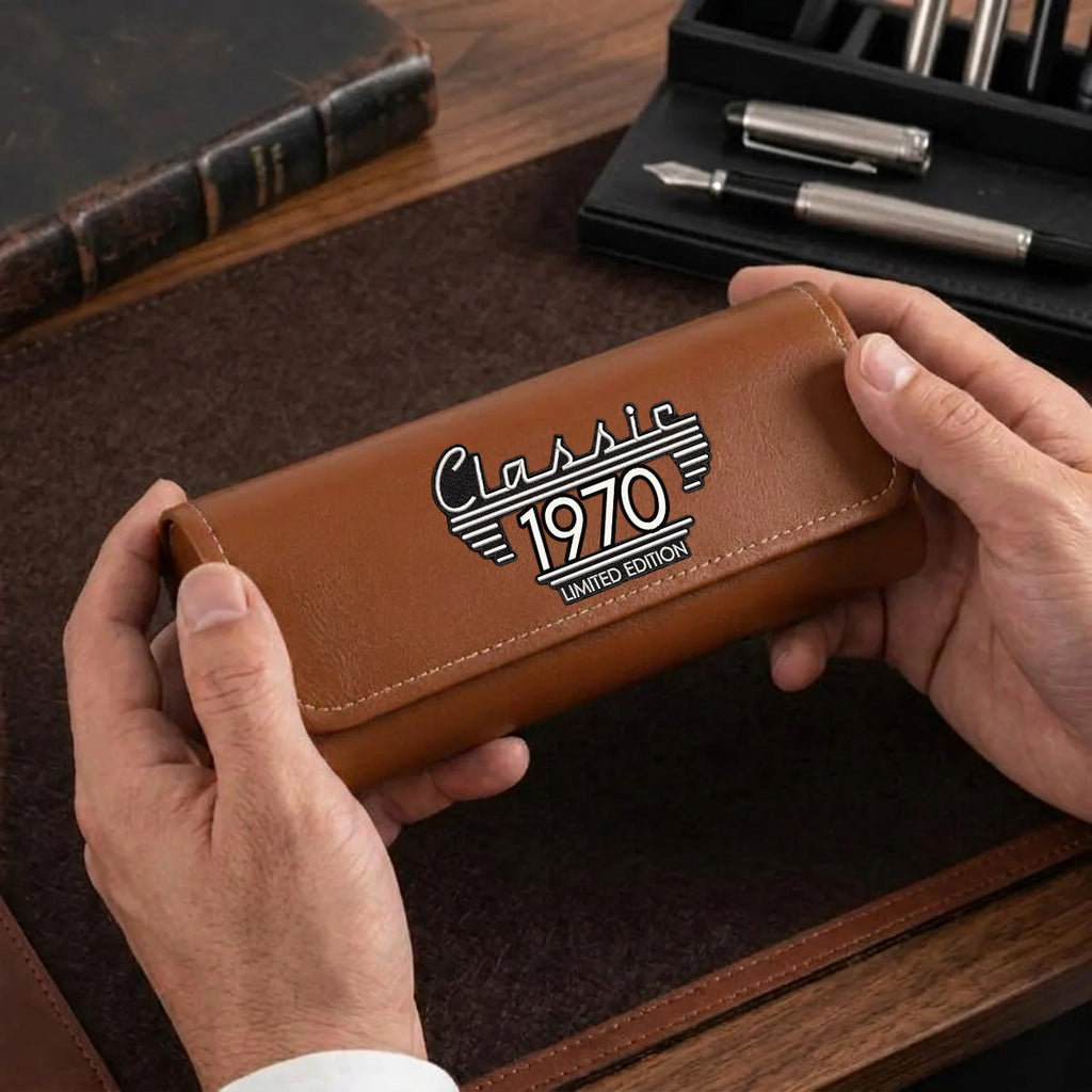 Classic Edition Dad - Personalized Leather Eyeglass Case