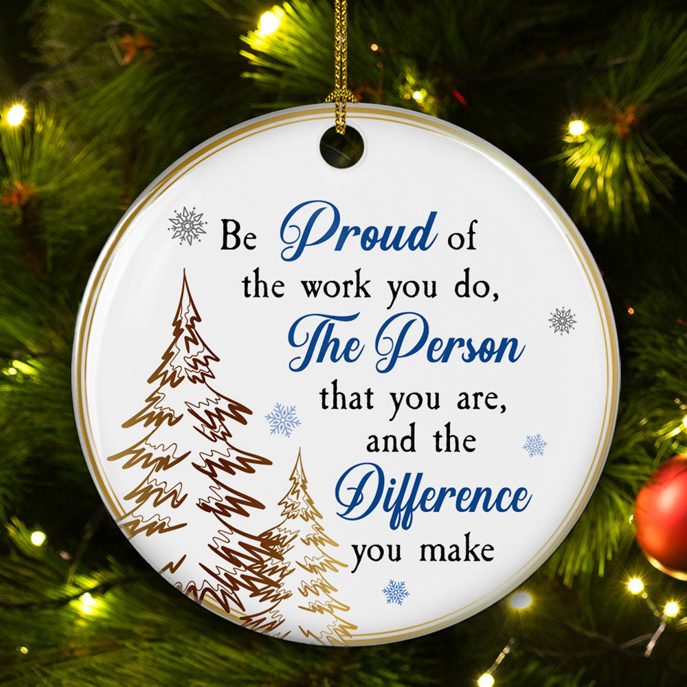 Custom Coworker Christmas Ornament, Team Appreciation Gift •  Best Team Ever 2025 - Personalized Ceramic Ornament
