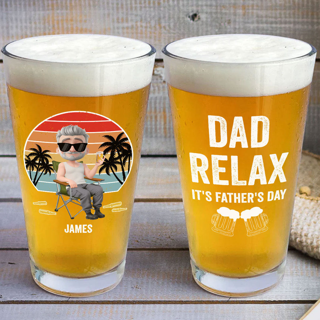 Daddy Relax - Personalized Beer Glass