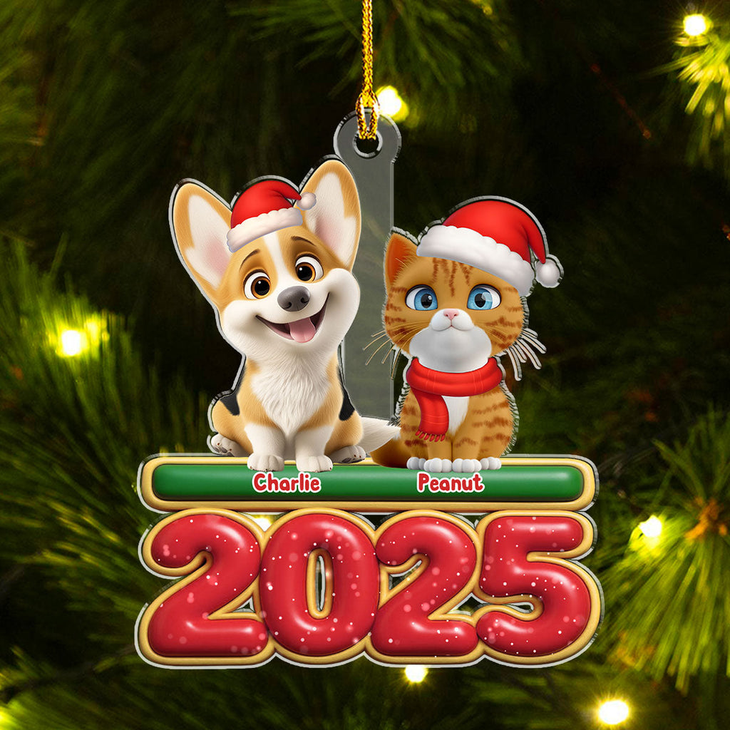 Custom Keepsake Christmas Ornament •  My Pet Is Here - Personalized Acrylic Ornament