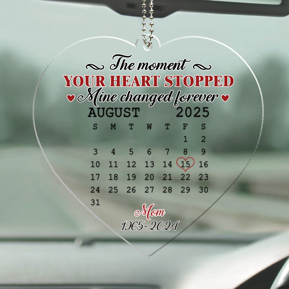 The Moment - Personalized Car Ornament