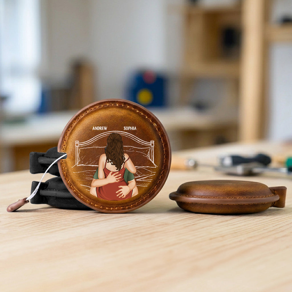 Couple Expect More Than A Few Inches Tonight - Personalized Leather Tape Measure