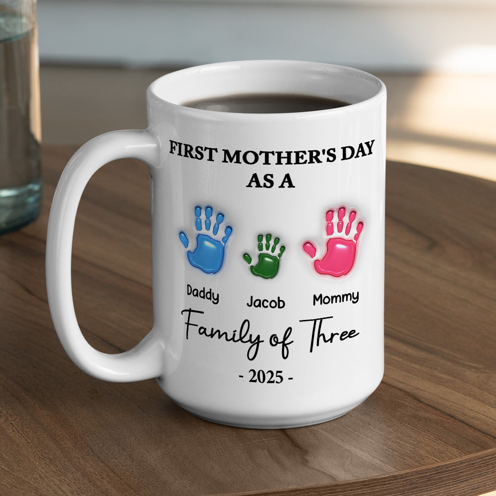 Custom Mother's Day Gift for Mom & Grandma • First Mother Day - Personalized 3D Inflated Effect Mug