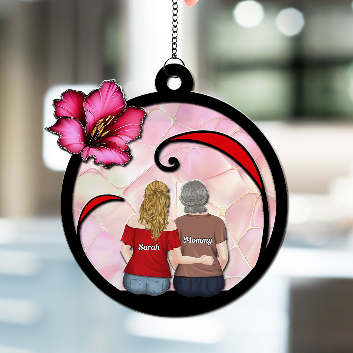 Custom Hanging Decor for Mom Daughter, Mother's Day Birthday Gifts • Mom And Daughter Forever - Personalized Suncatcher