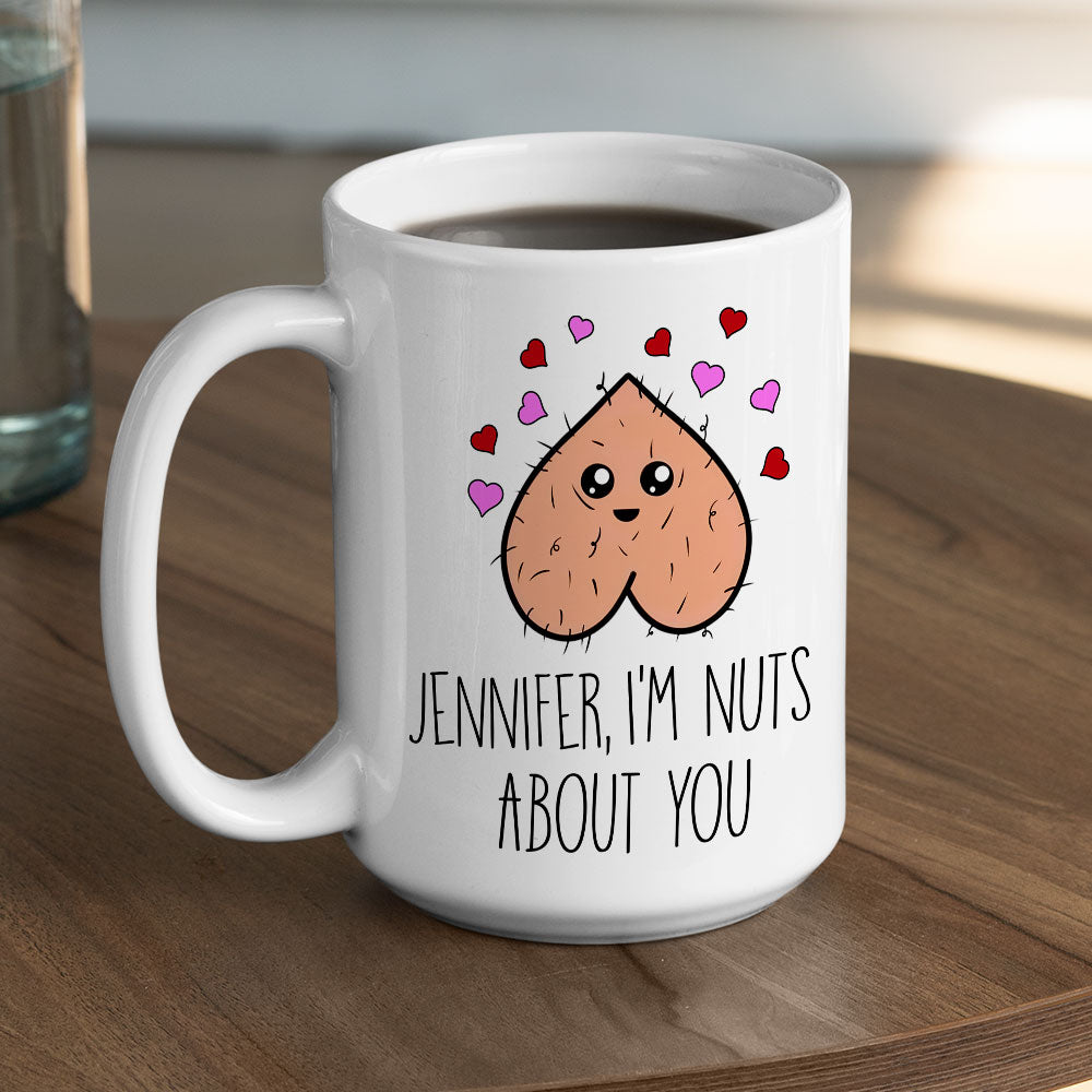 Custom Anniversary Keepsake Gifts For Couple • Going Nuts Because Of You - Personalized Coffee Mug