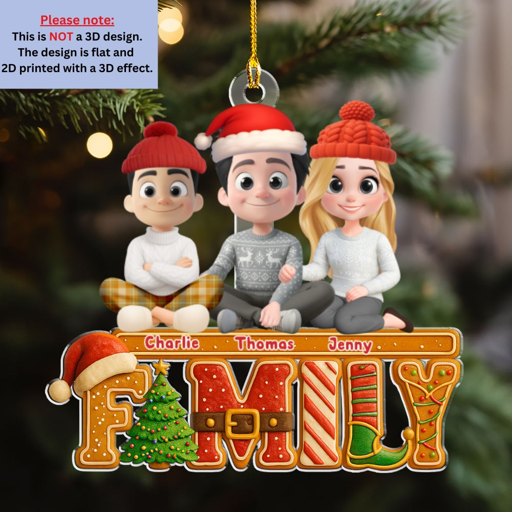 Custom Family Ornament, Christmas Gift for Family Members •  Our Christmas Laughter - Personalized Acrylic Ornament