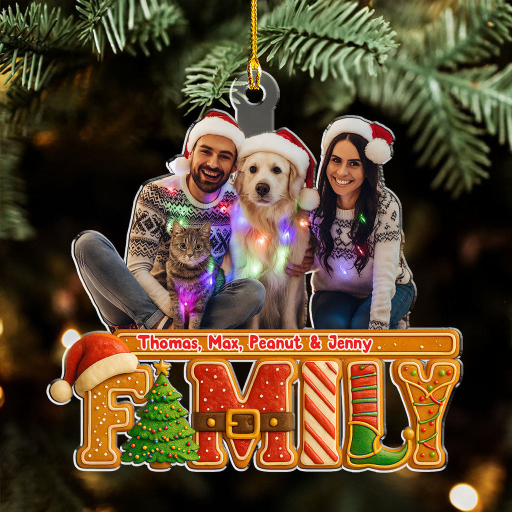 Custom Photo Family Ornament, Christmas Gift for Family Members • Our Christmas Laughter Photo - Personalized Acrylic Ornament
