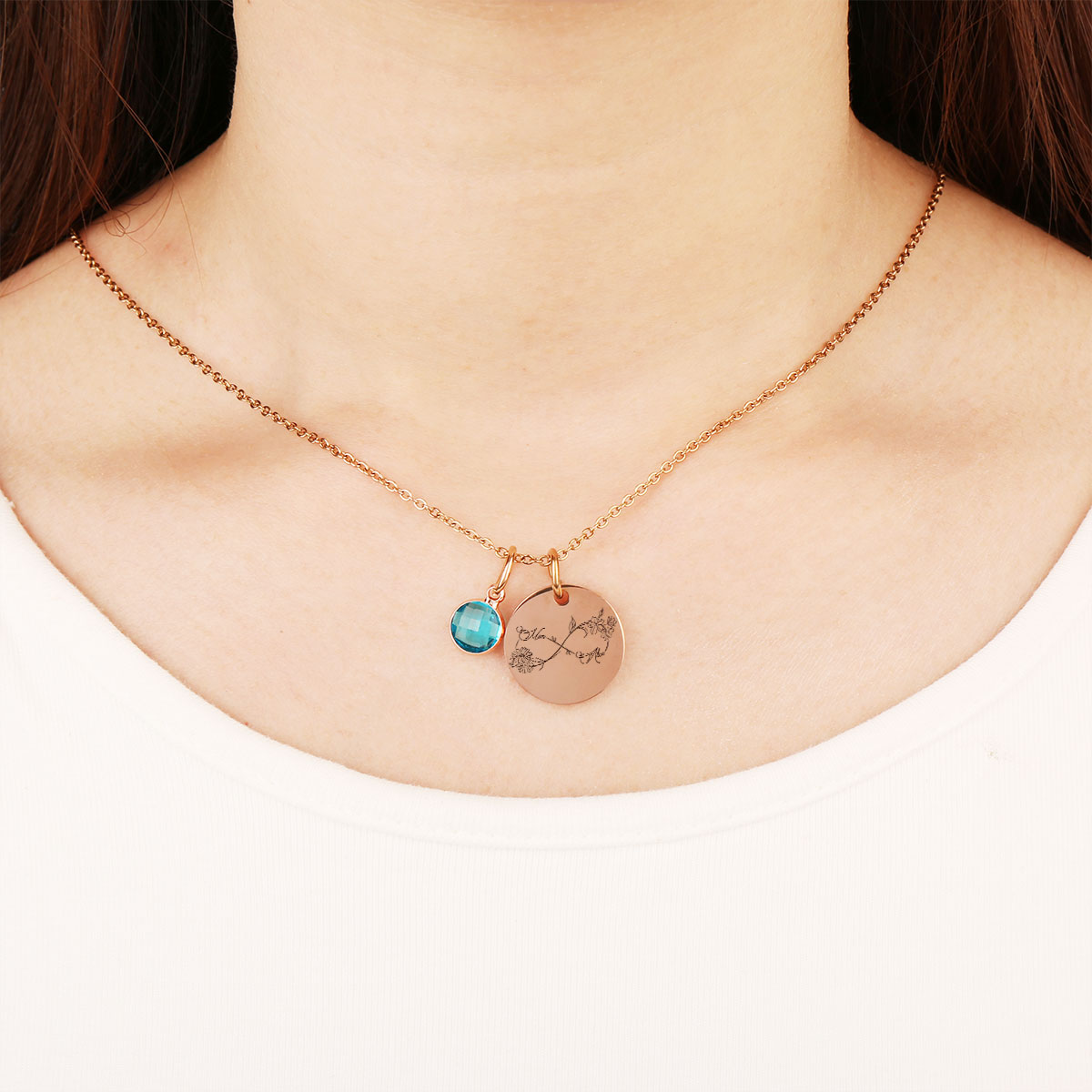 Infinity Love - Personalized Birthstone Necklace