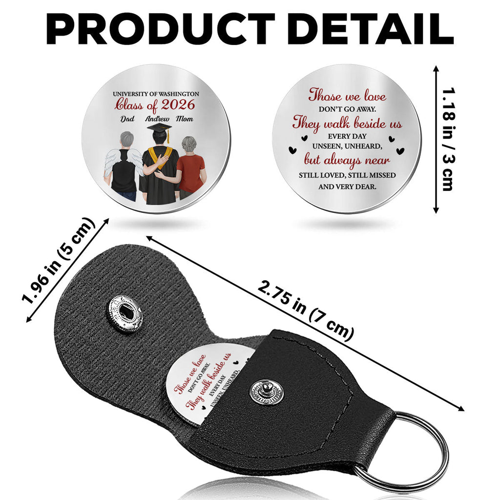 Custom Coin Keychain for Son, Father's Day Birthday Gifts • So Proud Of You Graduation Gift - Personalized Pocket Hug