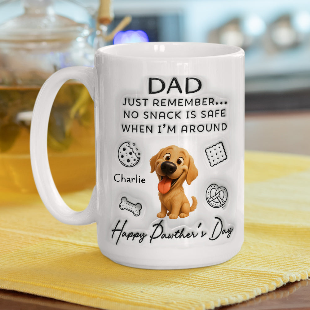 Custom Christmas & Birthday Keepsake Gift • The Snack Is Not Safe - Personalized 3D Inflated Effect Mug