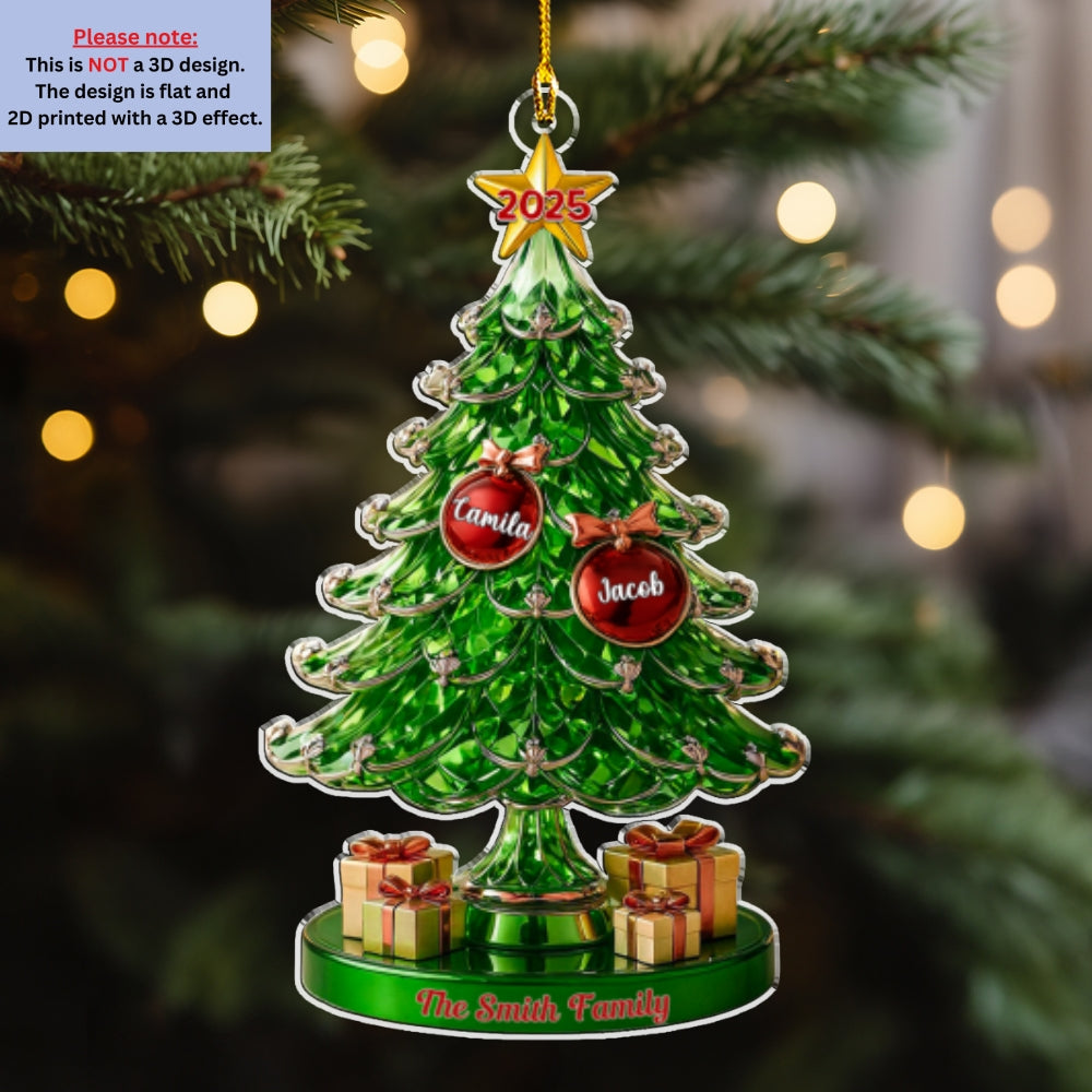 Custom Family Ornament, Christmas Gift for Family Members •  This Day Our Family - Personalized Acrylic Ornament