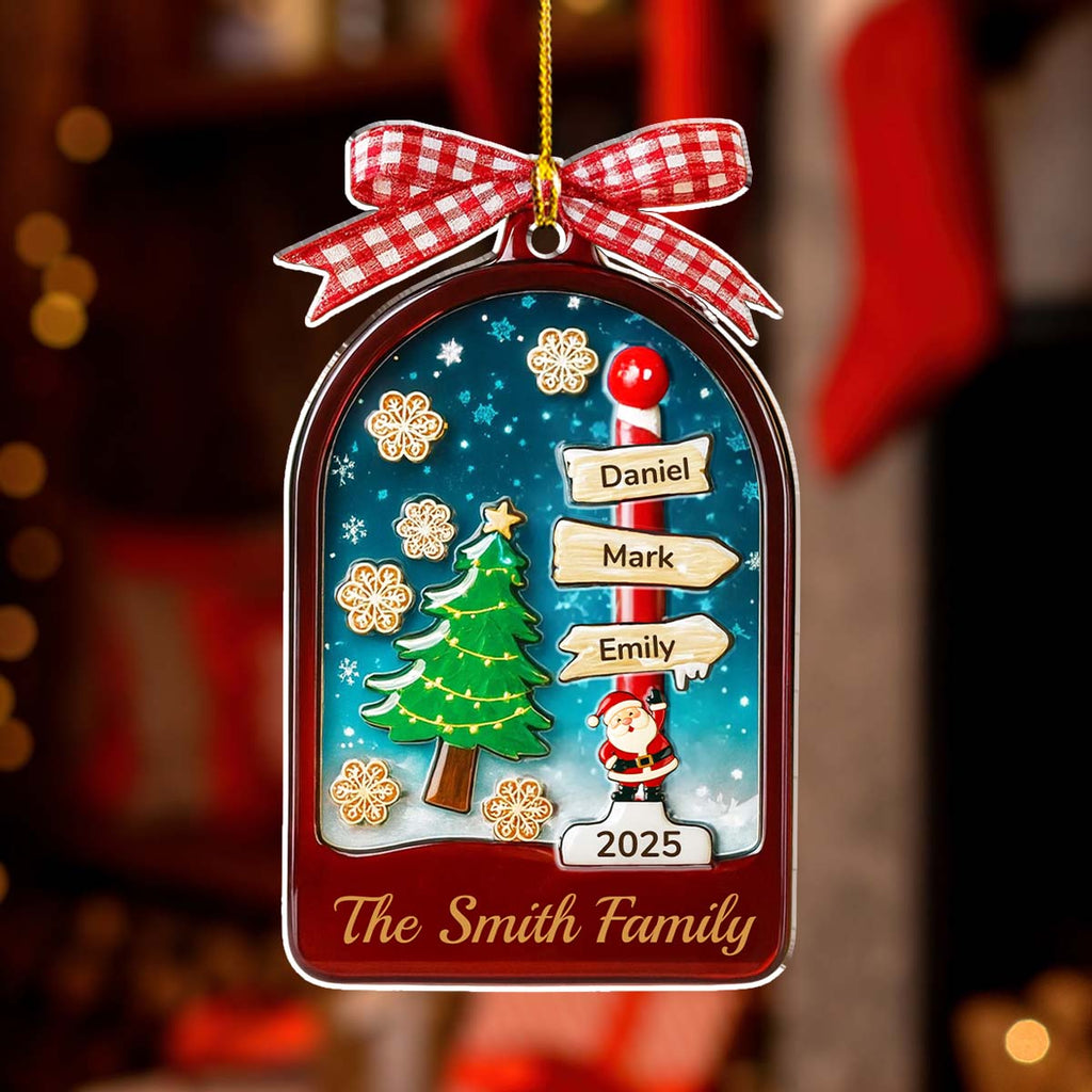 Custom Family Ornament, Christmas Gift for Family Members •  All Is Bright Family - Personalized Acrylic Ornament