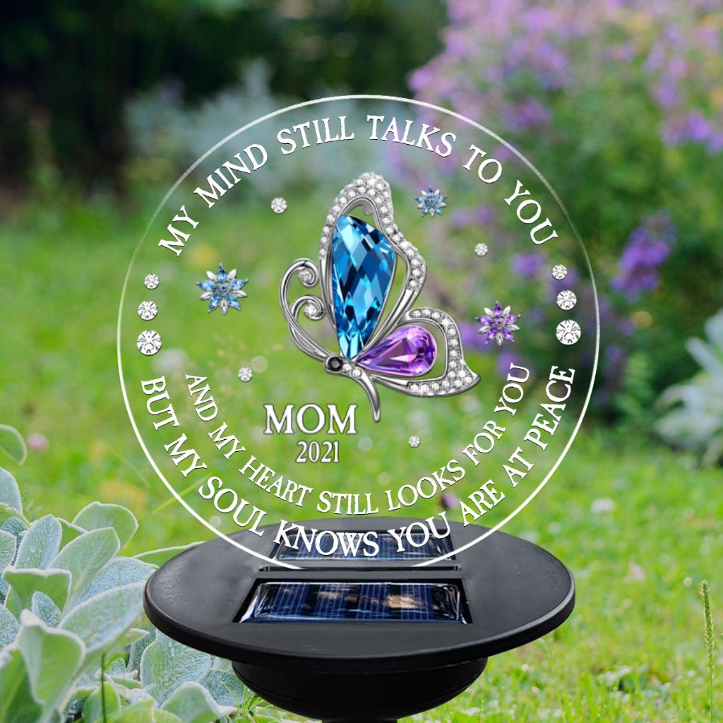 My Soul Knows You Are At Peace - Personalized Solar Light