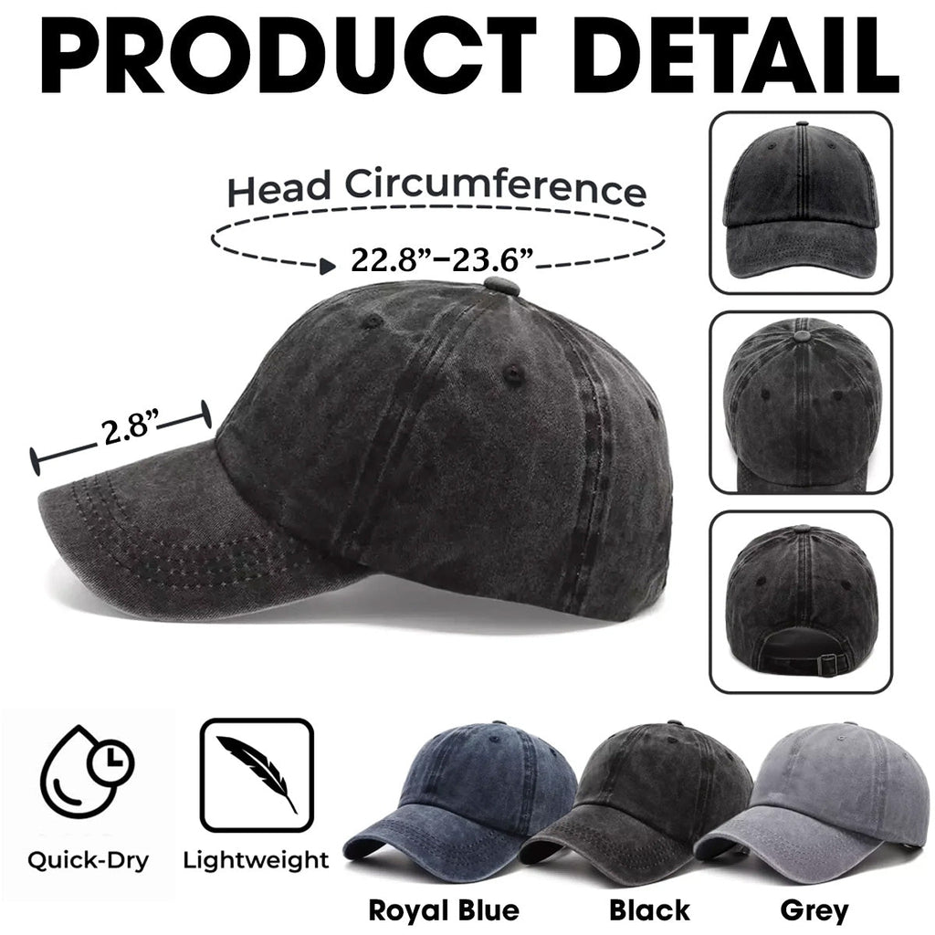 Fix Stuff And Know Things - Personalized Vintage Washed Denim Cap