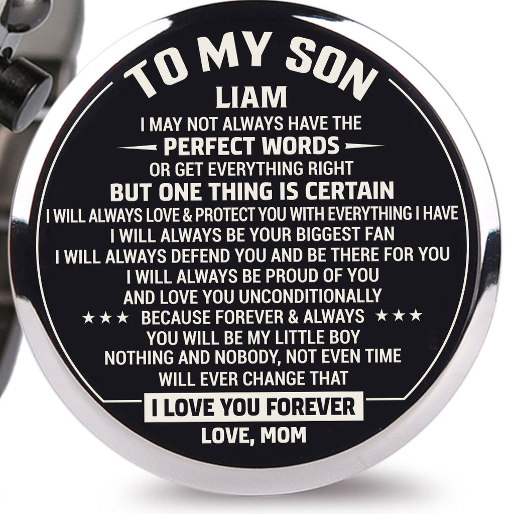 Mom To Son I Will Always - Personalized Engraved Wooden Watches GQ026