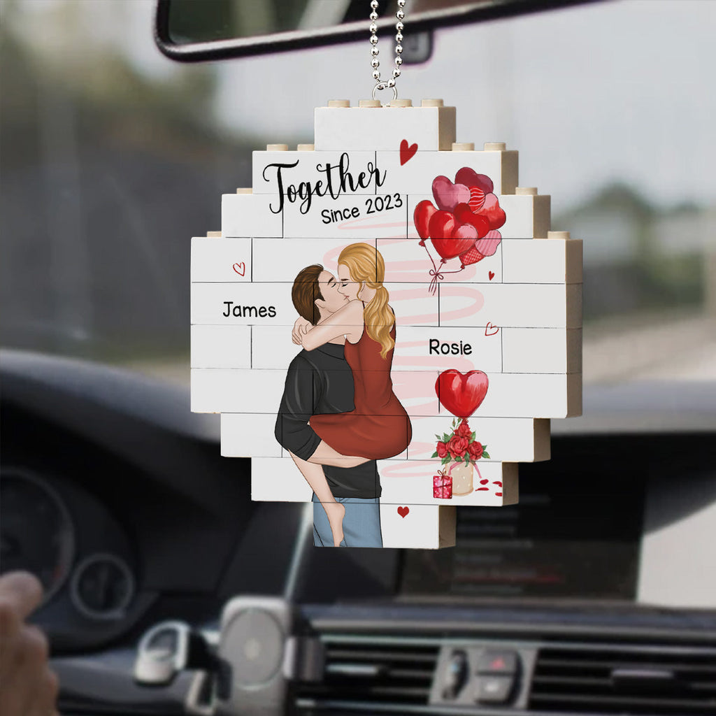 Love Is Love - Personalized Puzzle Car Ornament
