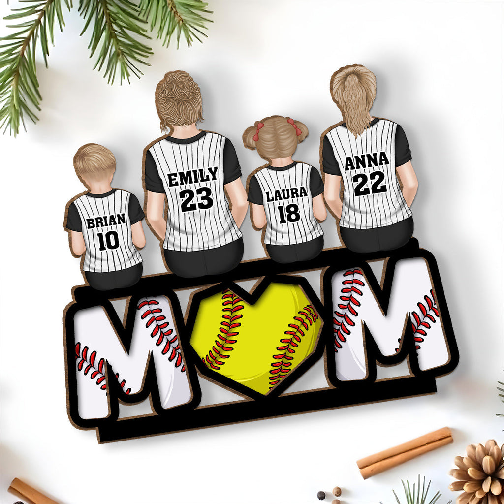 Custom Mother's Day Decor, Gift for Mom & Grandma • Raising Champions With Love - Personalized 2-Layer Wood Plaque With Flat Base
