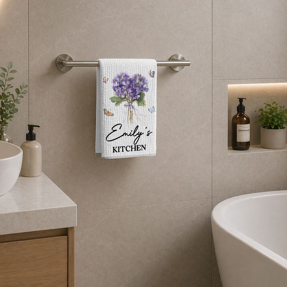 Birthmonth Flower - Personalized Kitchen Towel