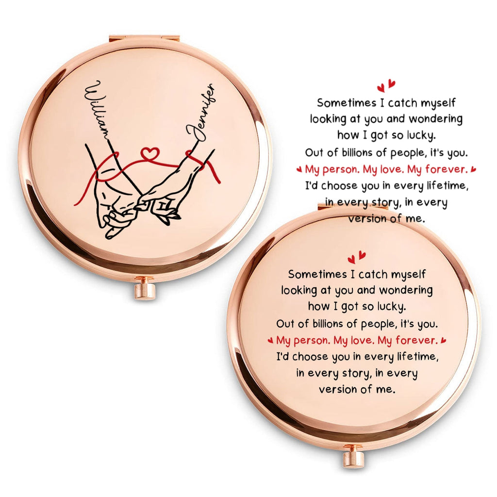 How Lucky I Am - Personalized Compact Mirror