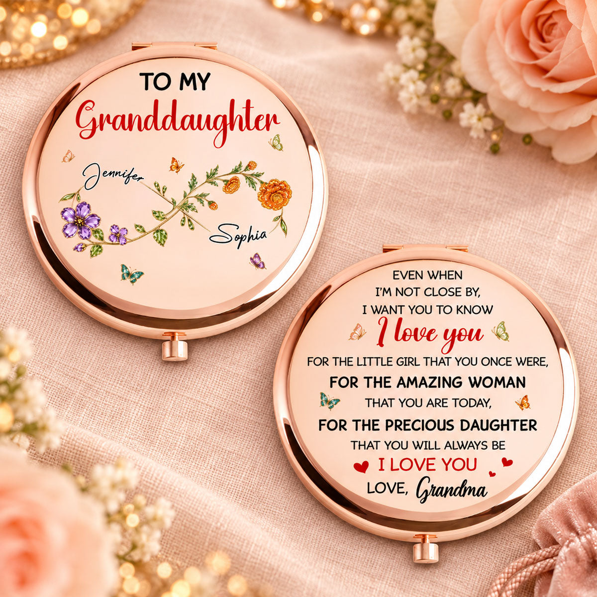 For The Little Girl - Personalized Compact Mirror